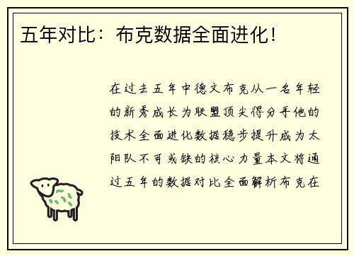 五年对比：布克数据全面进化！